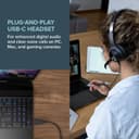 Creative Chat USB On-ear Headset with Noise-cancelling Mic, USB-C (51EF0980AA000) thumbnail 4