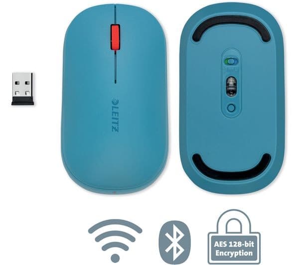 LEITZ Cosy SureTrack Dual Wireless Optical Mouse Calm Blue - Image 10