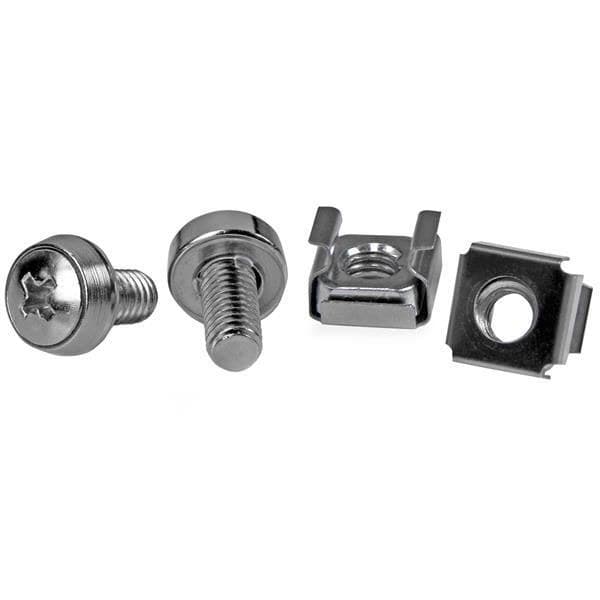 StarTech.com M6 Mounting Screws and Cage Nuts for Server Racks - 50 Pack, Silver (CABSCREWM6)