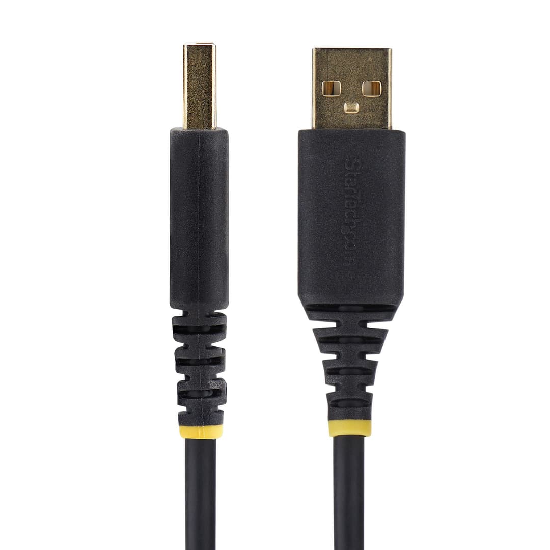 StarTech.com 3ft (1m) USB to Null Modem Serial Adapter Cable, Interchangeable DB9 Screws/Nuts, COM Retention, USB-A to RS232, FTDI, Level-4 ESD Protection, Windows/macOS/ChromeOS/Linux - Rugged TPE Construction - Image 3