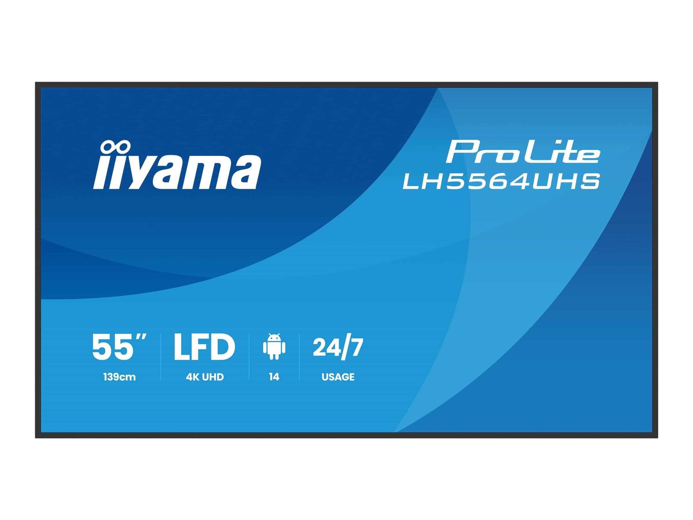 iiyama ProLite LH5564UHS-B1AG 55" Class (54.6" viewable) LED-backlit LCD display - 4K - for digital signage