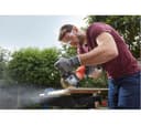 BLACK + DECKER BEG010A5-GB 710 W 115 mm Small Angle Grinder & 5 Cutting Discs - Orange & Black thumbnail 3