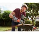 BLACK + DECKER BEG010A5-GB 710 W 115 mm Small Angle Grinder & 5 Cutting Discs - Orange & Black thumbnail 4