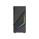 Vida Genesis Micro-ATX ARGB Tempered Glass Gaming PC Case with 2 x 120mm ARGB Fans - Black thumbnail 2