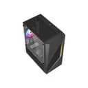 Vida Genesis Micro-ATX ARGB Tempered Glass Gaming PC Case with 2 x 120mm ARGB Fans - Black thumbnail 6