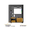 Vida Genesis Micro-ATX ARGB Tempered Glass Gaming PC Case with 2 x 120mm ARGB Fans - Black thumbnail 10