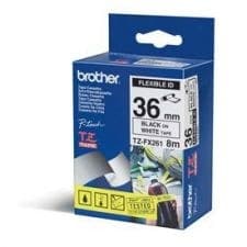 Brother TZEFX261 Black on White 8M x 36mm Flexi Tape - Image 1