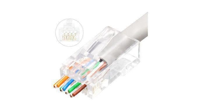 Lanview RJ45 UTP Plug Cat6A for AWG23-24 Stranded/Solid Conductor Easy-Connect, 50 pcs Box