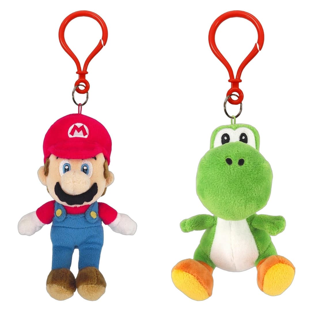 SAN-EI Nintendo Super Mario and Yoshi Keychain Bundle - Image 1