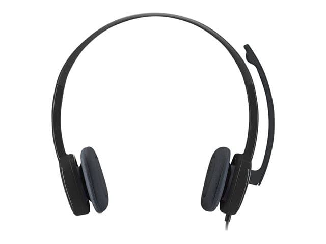 Logitech H151 Stereo Headset - Wired 3.5mm, Rotating Noise-Cancelling Boom Mic, Black - Image 2