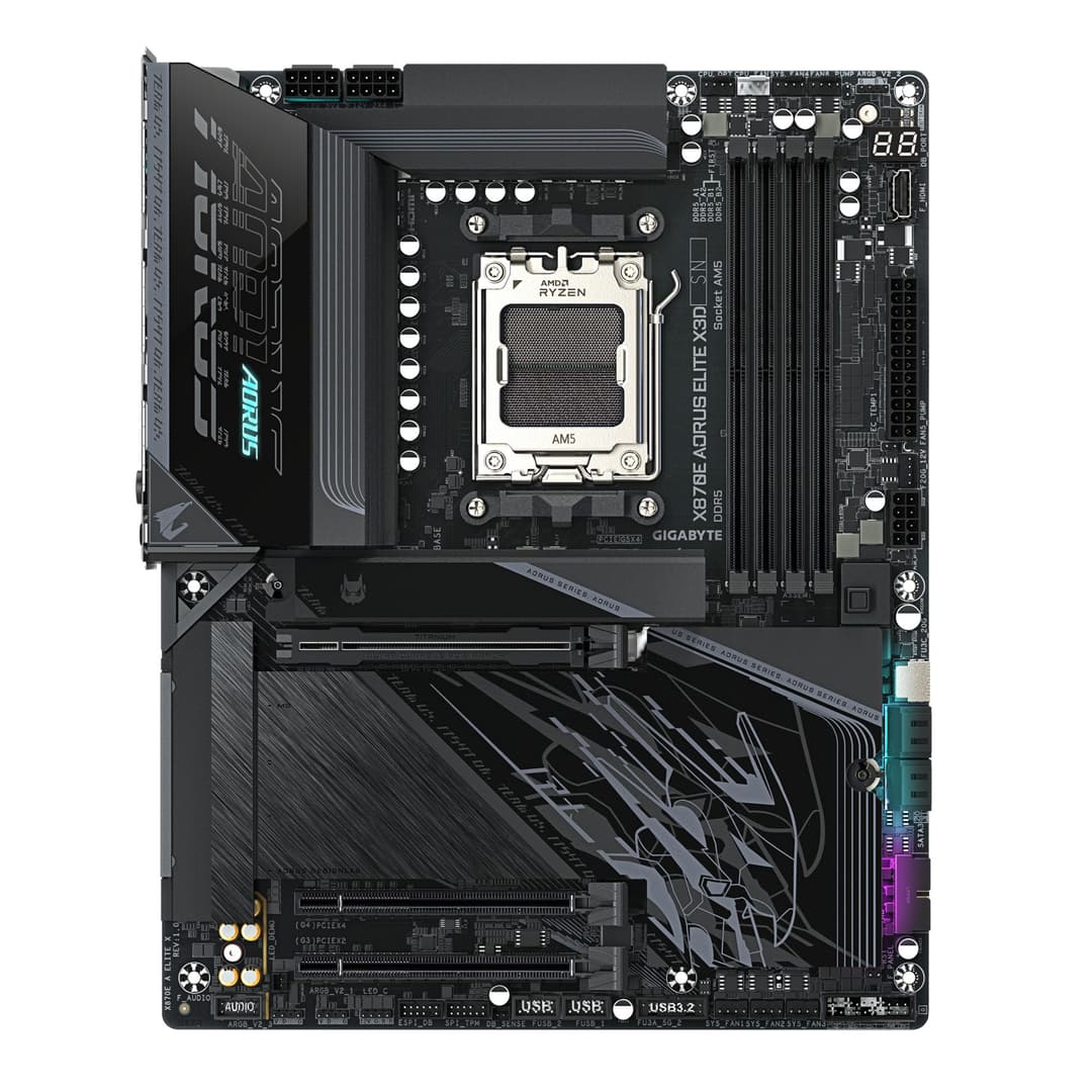 GIGABYTE X870E AORUS ELITE X3D AMD X870E ATX Socket AM5 DDR5 Wi-Fi 7 Motherboard - Image 2