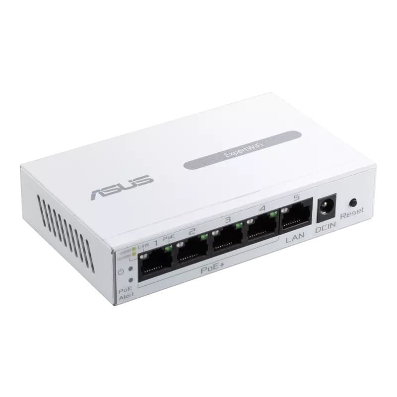 ASUS ExpertWiFi EBP15 5-Port Gigabit Smart Managed PoE+ Switch - 4 PoE+ Ports, 60W Budget, White - Image 2