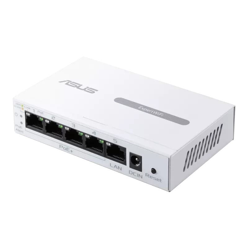 ASUS ExpertWiFi EBP15 5-Port Gigabit Smart Managed PoE+ Switch - 4 PoE+ Ports, 60W Budget, White - Image 3