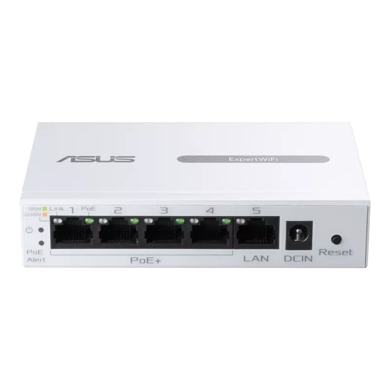 ASUS ExpertWiFi EBP15 5-Port Gigabit Smart Managed PoE+ Switch - 4 PoE+ Ports, 60W Budget, White - Image 4