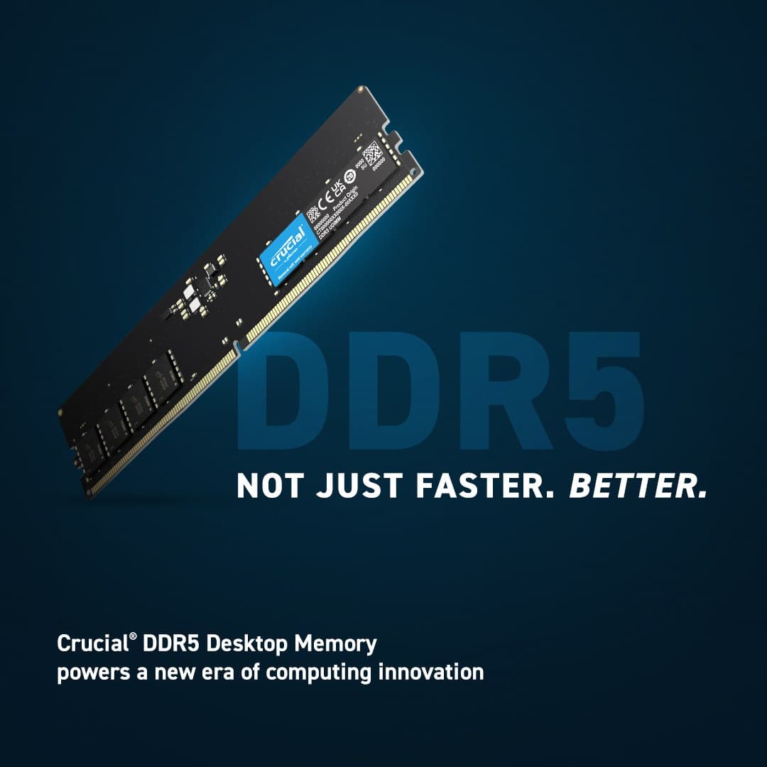 Crucial CT32G56C46U5 memory module 32 GB 1 x 32 GB DDR5 5600 MHz 288-pin DIMM - Image 2