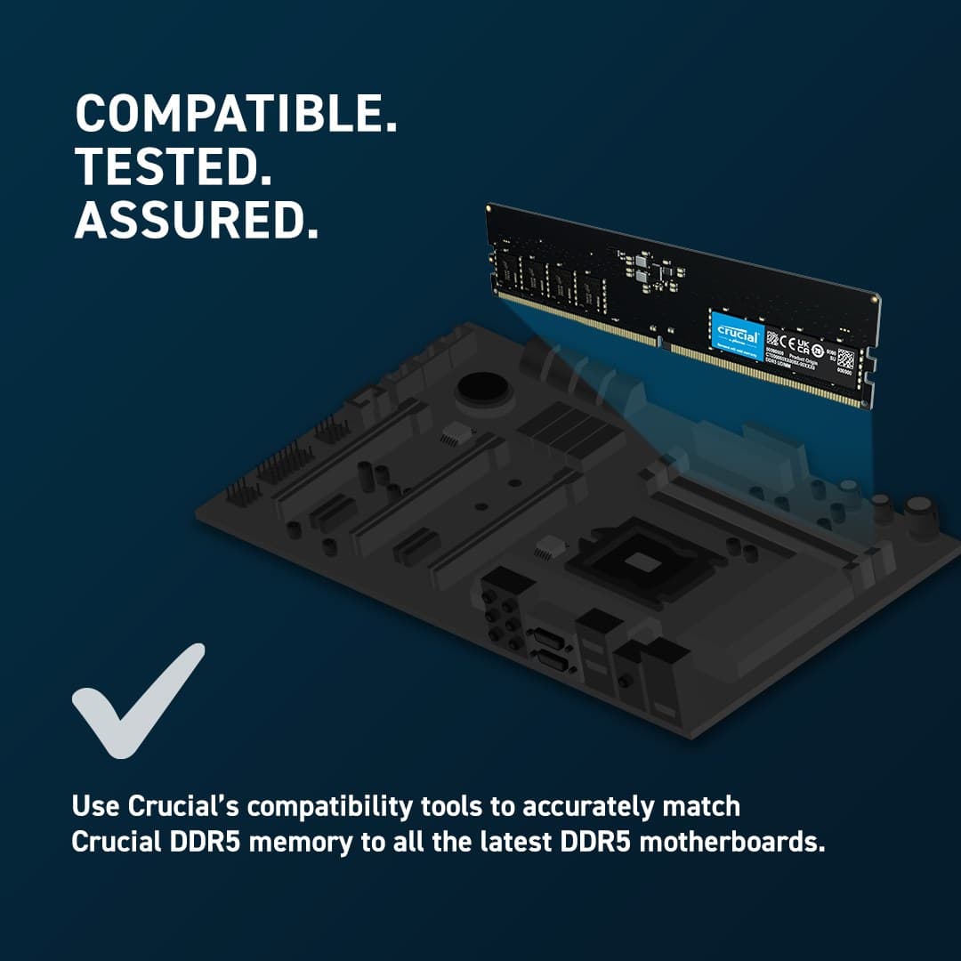 Crucial CT32G56C46U5 memory module 32 GB 1 x 32 GB DDR5 5600 MHz 288-pin DIMM - Image 5