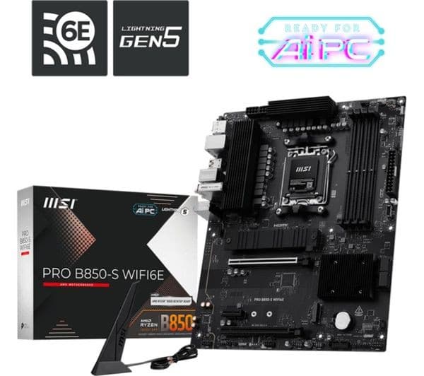 MSI PRO B850-S WIFI6E AMD B850 Socket AM5 ATX Motherboard - Image 2