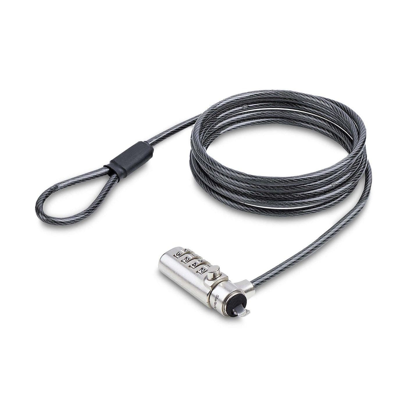StarTech.com Slim Lock Laptop Cable Lock for Noble Wedge Slot, Cut-Resistant Steel