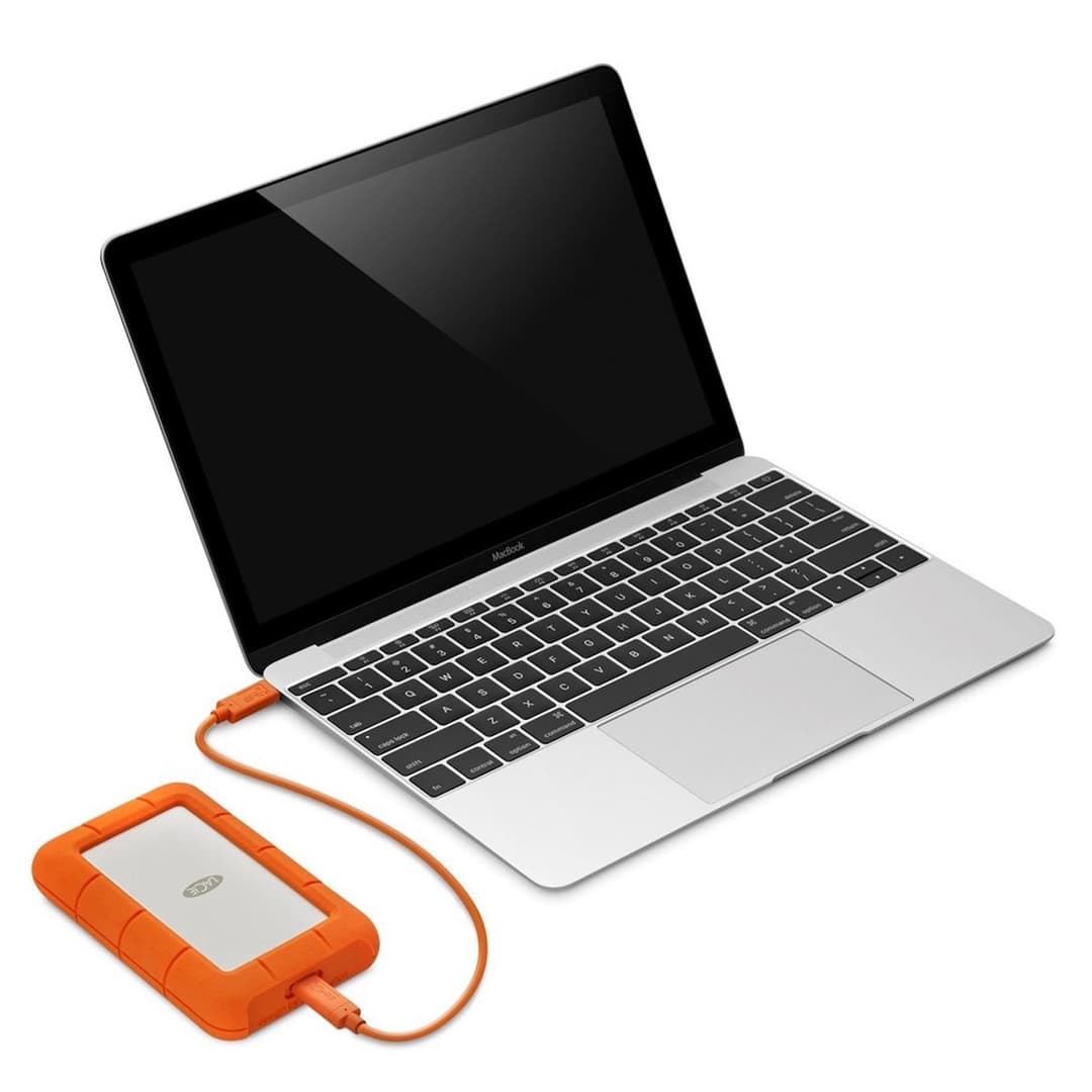 LaCie Rugged USB-C Portable Hard Drive Orange - 1TB - Image 4