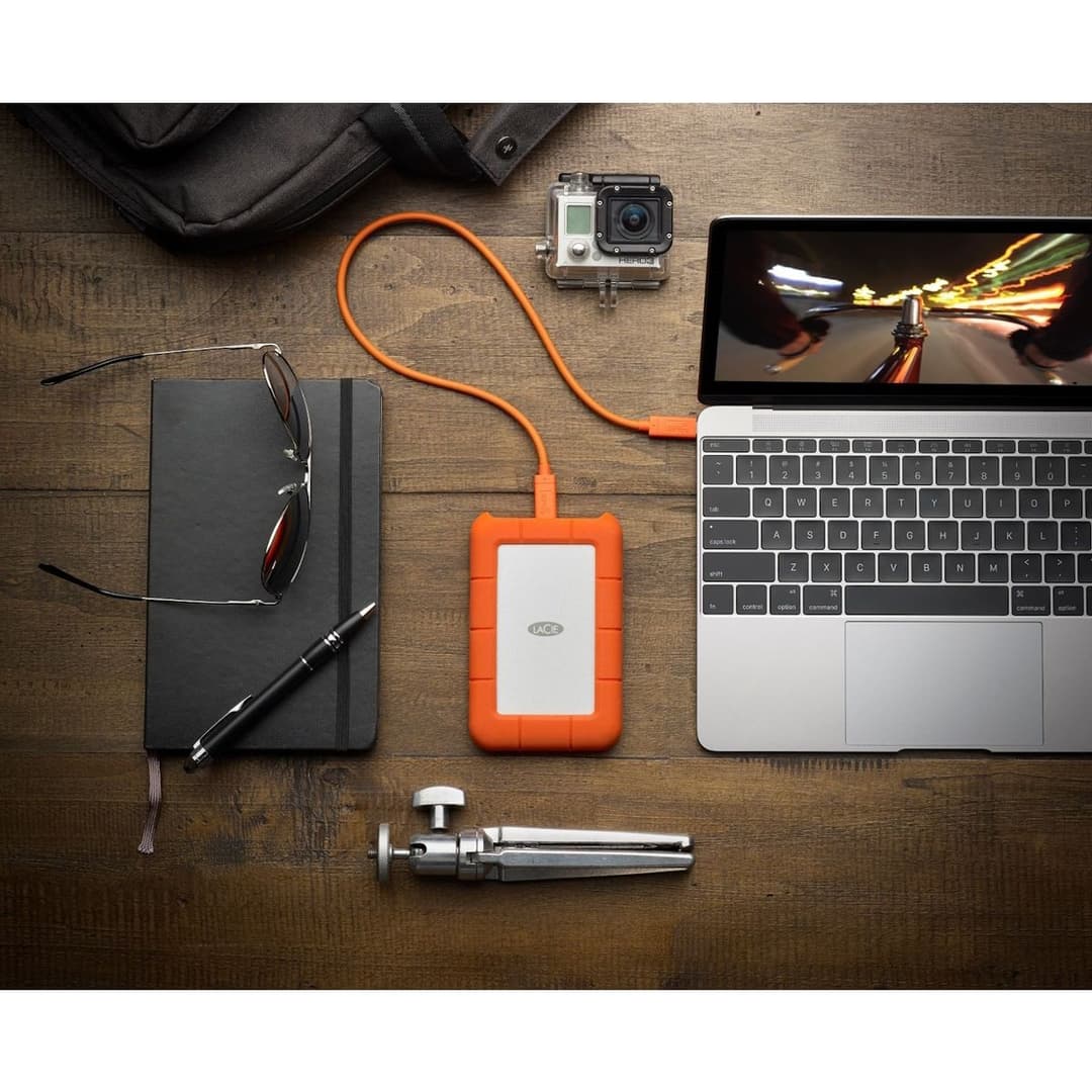 LaCie Rugged USB-C Portable Hard Drive Orange - 1TB - Image 6