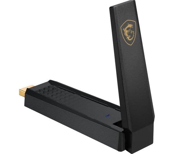 MSI AXE5400 Wi-Fi 6E Tri-Band USB Wireless Adapter (GUAXE54) - Black - Image 3