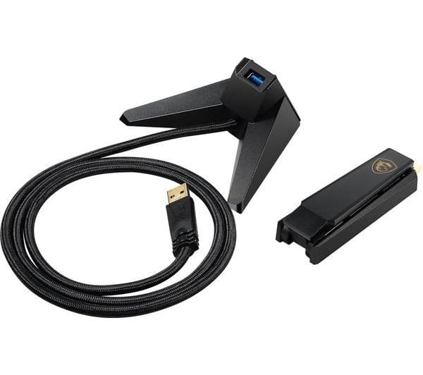 MSI AXE5400 Wi-Fi 6E Tri-Band USB Wireless Adapter (GUAXE54) - Black - Image 5