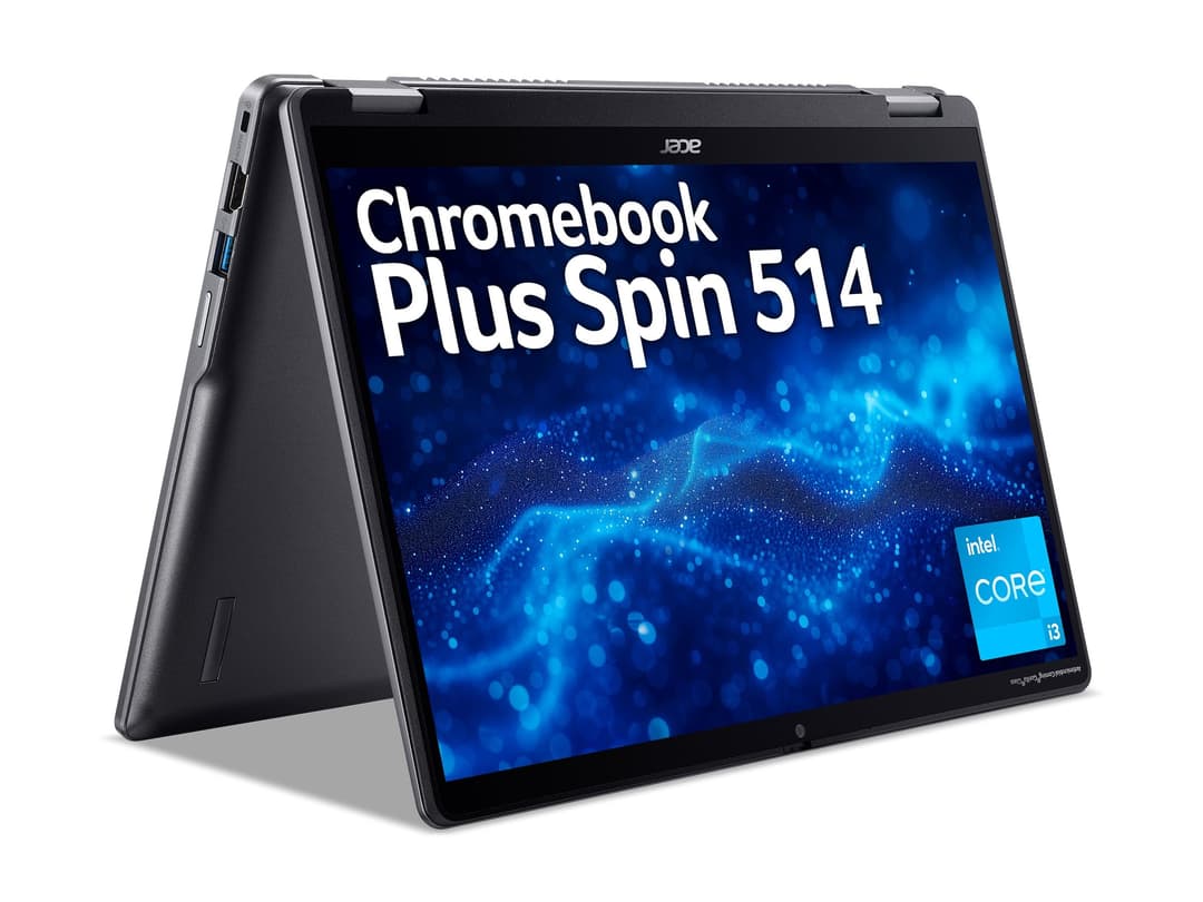 Acer Chromebook Plus Spin 514 Flip Touchscreen Intel i3-1315U 8GB 256GB Steel Grey - Image 1