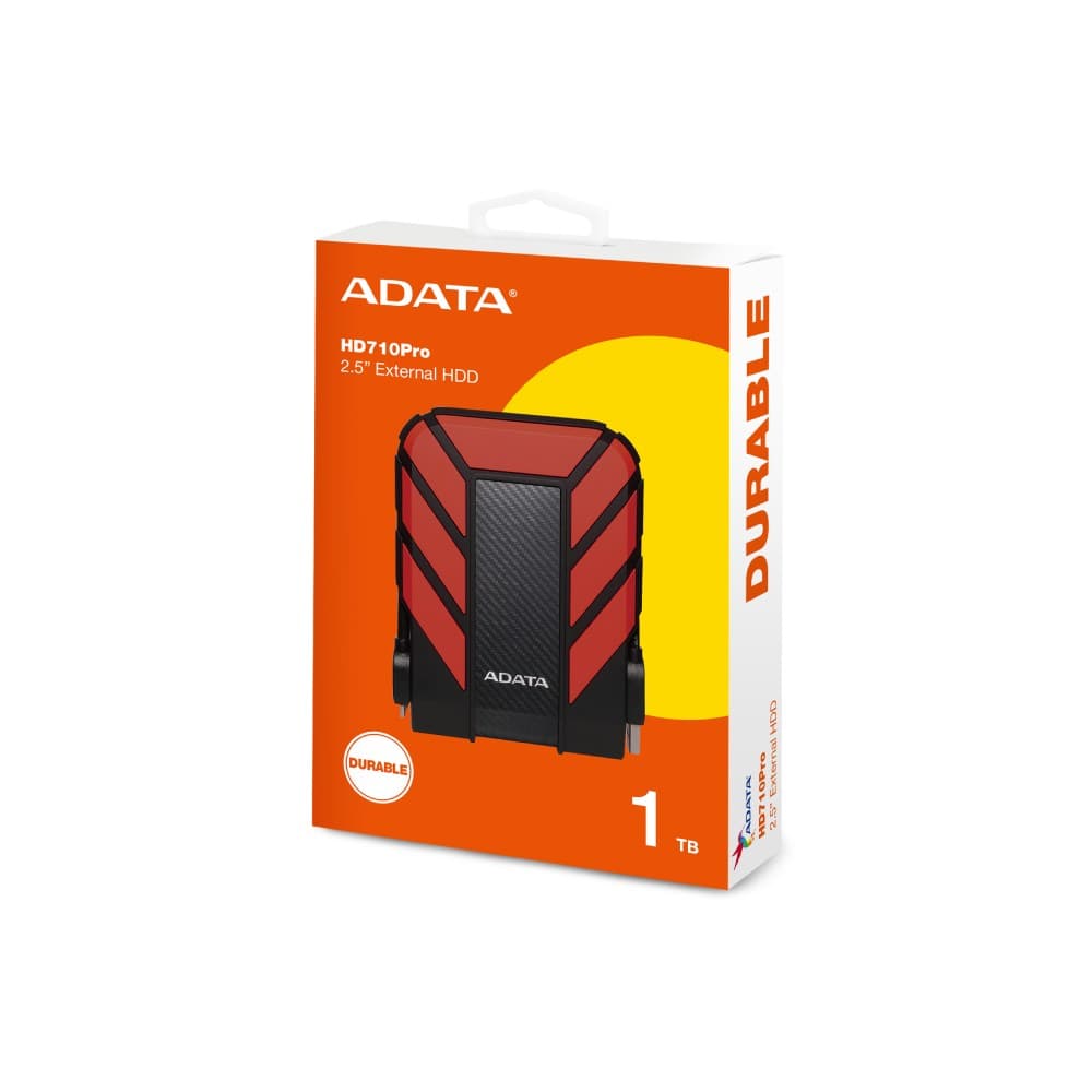 ADATA HD710 Pro Rugged 1TB 2.5" USB3.2 External Hard Drive - Red - Image 3