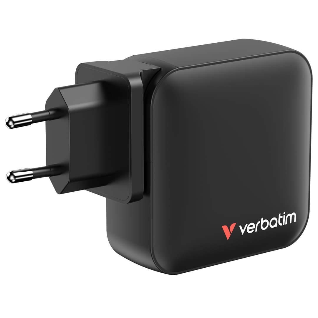 Verbatim Mini GaN Charger 165W 4 Port US plug with EU and UK adaptors - Image 3