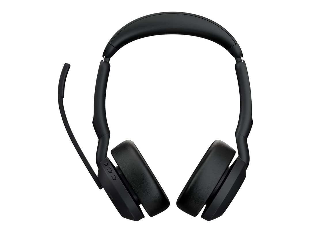 Jabra Evolve2 55 Stereo Wireless ANC Headset - MS Teams - USB-A - With Stand - Image 1