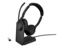 Jabra Evolve2 55 Stereo Wireless ANC Headset - MS Teams - USB-A - With Stand thumbnail 4