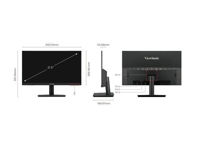 ViewSonic VA220-H 22" Full HD 1080p 100Hz 1ms VA Monitor - HDMI, VGA - Image 8