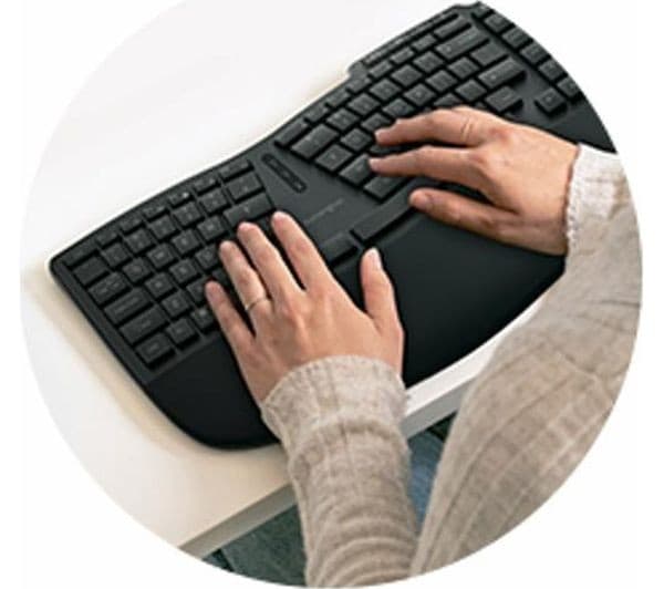 Kensington Pro Fit Ergo KB675 EQ TKL Rechargeable Wireless Keyboard - Black - Image 9