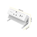 Fellowes Power Desk Socket with 1 Power Socket 1 USB-A & USB-C Ports White thumbnail 3