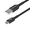 StarTech.com 1ft (30cm) USB-A to USB-C Charging Cable, Charge & Sync, 3A, USB 2.0, TPE Jacket - Black USB Charging Cord thumbnail 1