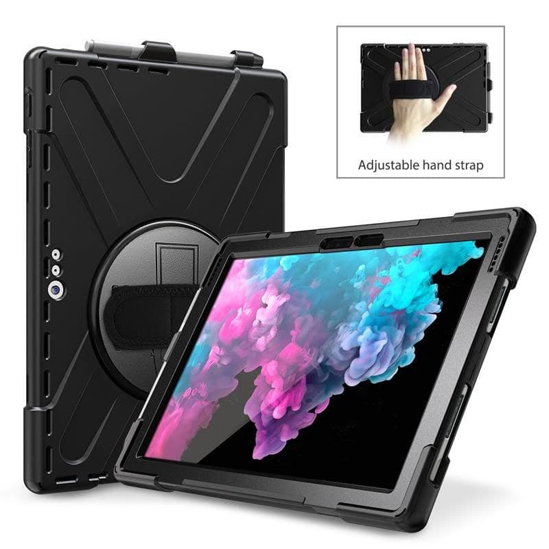 eSTUFF ES683600-BULK CHICAGO Full Body Defender Case for Microsoft Surface Pro 7+/7/6/5/4 Black