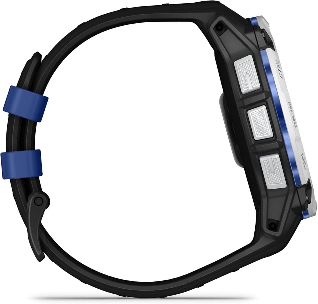 Garmin Instinct 3 Solar 50mm Smartwatch Whitestone with Black/Bolt Blue Band - Image 7