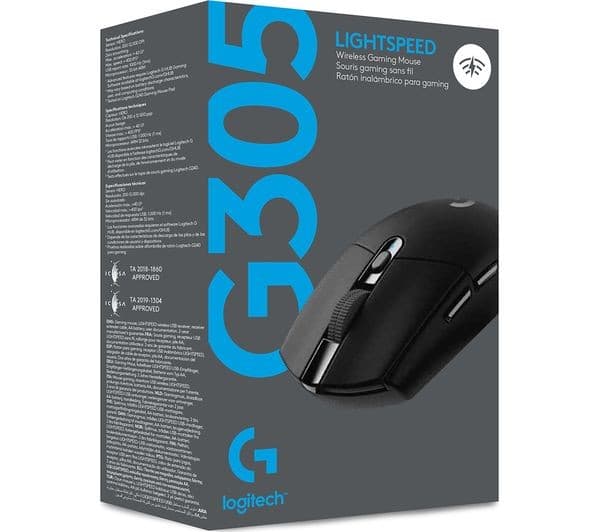 Logitech G305 LIGHTSPEED Wireless Gaming Mouse - Black - Image 2