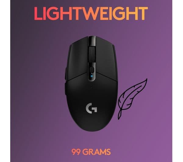 Logitech G305 LIGHTSPEED Wireless Gaming Mouse - Black - Image 6