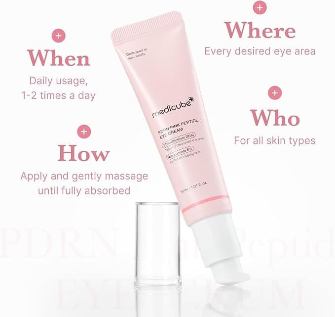 Medicube Salmon DNA PDRN Eye Cream with Retinol & Niacinamide, 1.01 fl. oz. - Image 5
