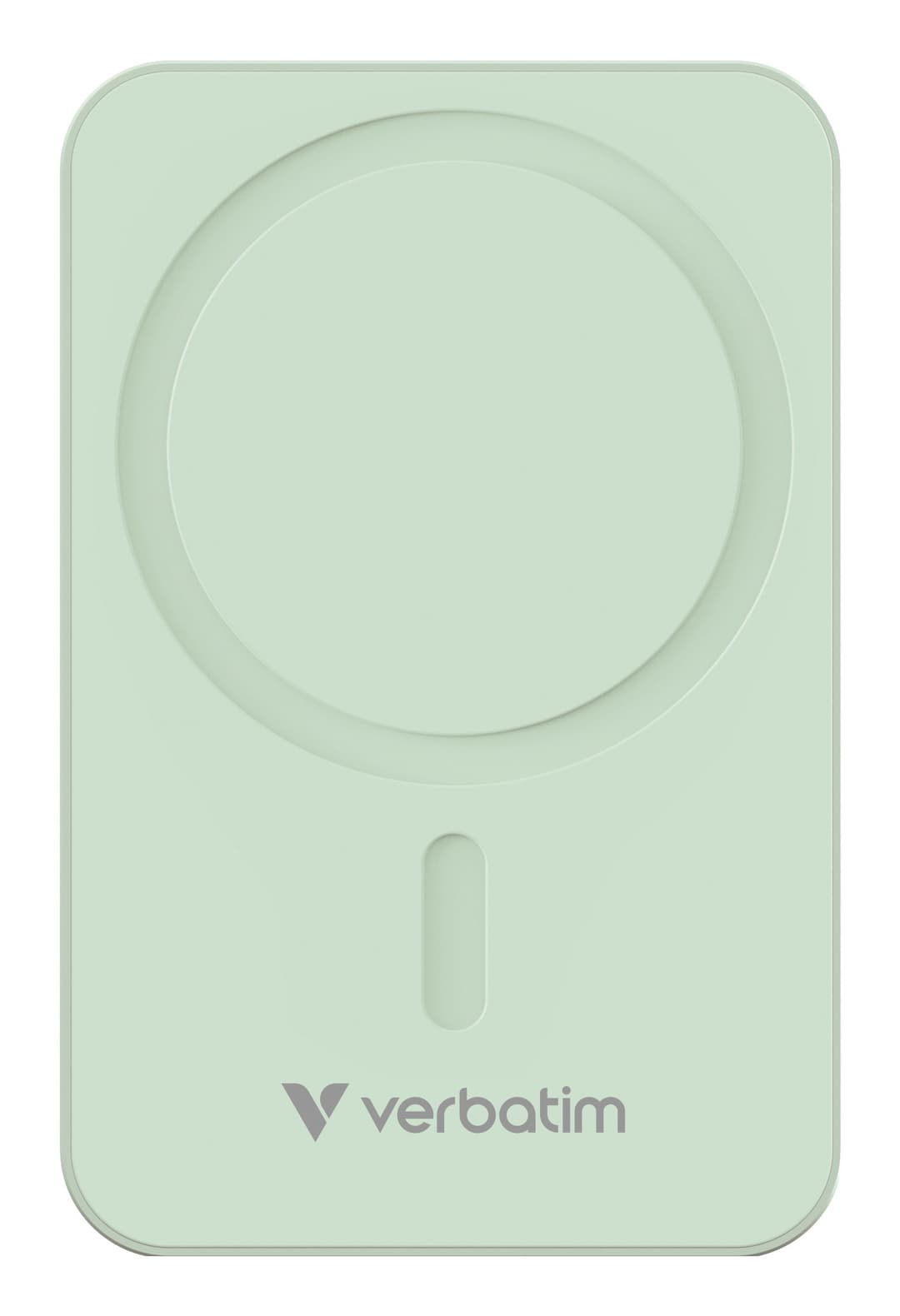Verbatim Charge 'n' Go Essentials Magnetic Wireless Power Bank 20000 mAh Green - Image 1