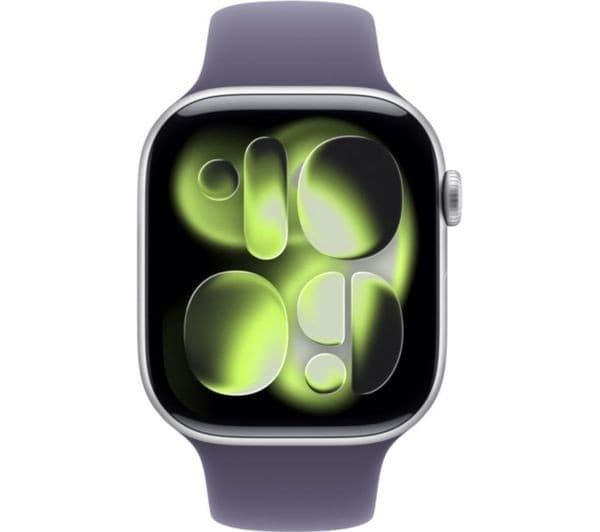 Apple Watch Series 11 Smartwatch 46mm Silver Aluminium Purple Fog Sport Band M/L - Image 2