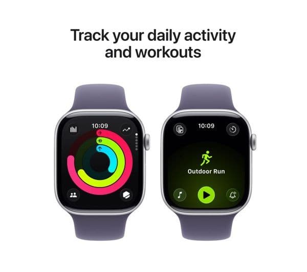 Apple Watch Series 11 Smartwatch 46mm Silver Aluminium Purple Fog Sport Band M/L - Image 4