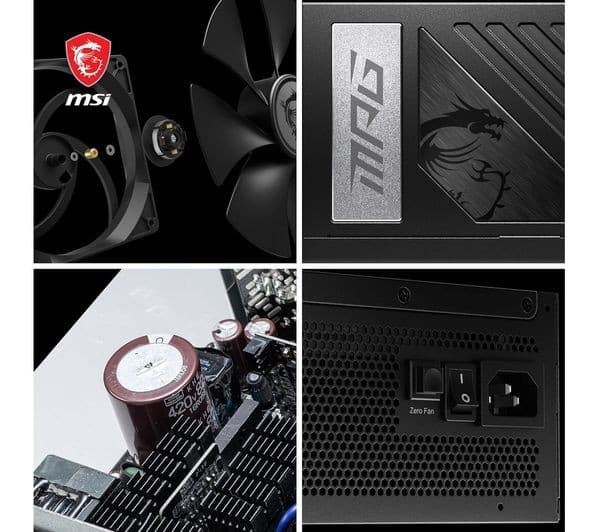 MSI MPG A1000G PCIE5 1000W 80 PLUS Gold Fully Modular ATX PSU - Image 5