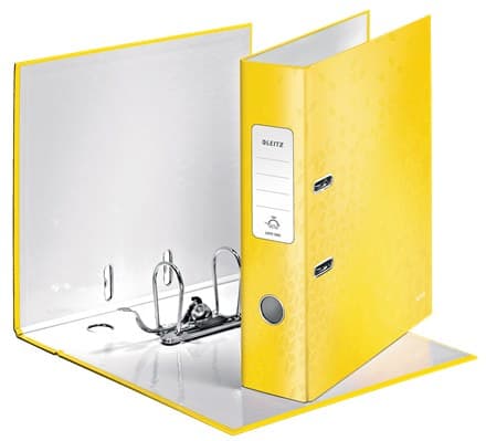 Leitz Lever Arch File 180° WOW POB/Laminated A4/80mm Yellow - Image 3