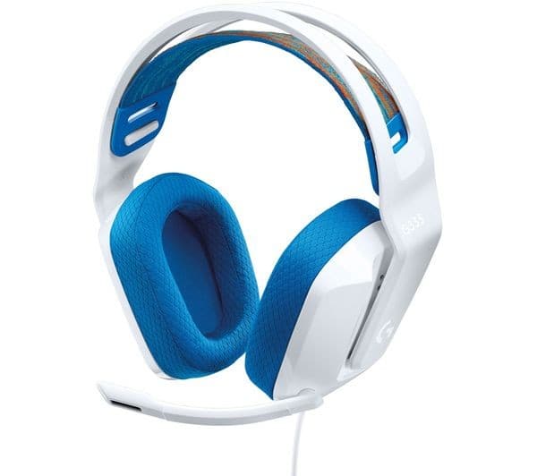 Logitech G335 Wired Gaming Headset 3.5mm - White & Blue