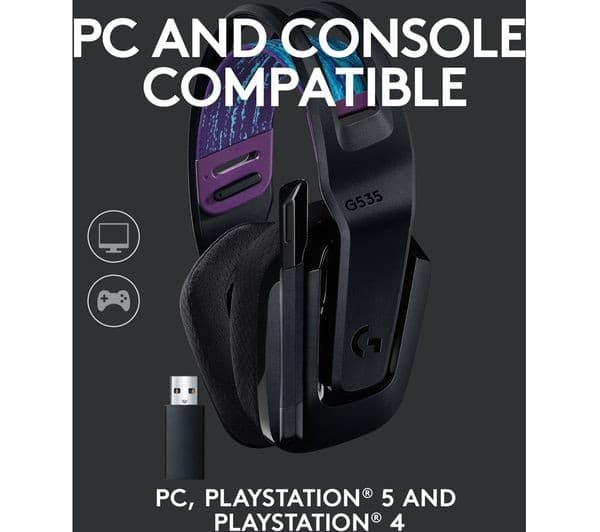 Logitech G535 LIGHTSPEED Wireless Gaming Headset Black - Image 5
