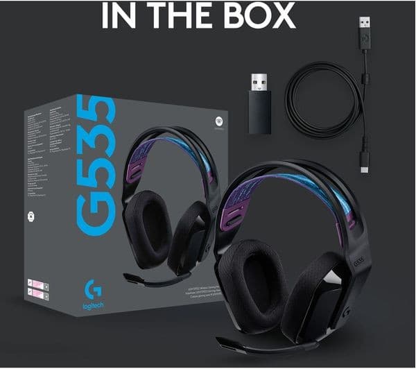 Logitech G535 LIGHTSPEED Wireless Gaming Headset Black - Image 10