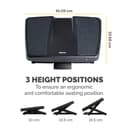 Fellowes Foot Rest Under Desk - Professional Series Ultimate Foot Support Ergonomic Foot Rest with 3 Height Adjustments & Massage Surface - Foot Rest Stool for Office & Home - Black thumbnail 3