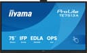iiyama TE7513A-B3AG Signage Display Interactive flat panel 190.5 cm (75") LCD Wi-Fi 500 cd/m² 4K Ultra HD Black Touchscreen Built-in processor Android 24/7 thumbnail 2